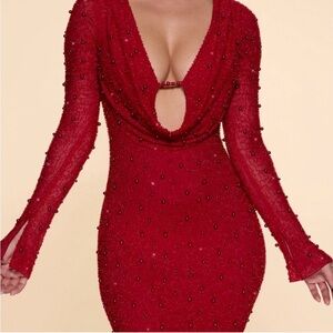 Oh Polly Glamorous Long Sleeve Dress